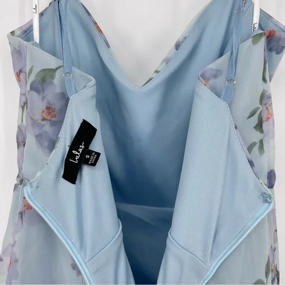 Lulu's Light Blue Floral Maxi Dress - Picture 5 of 11